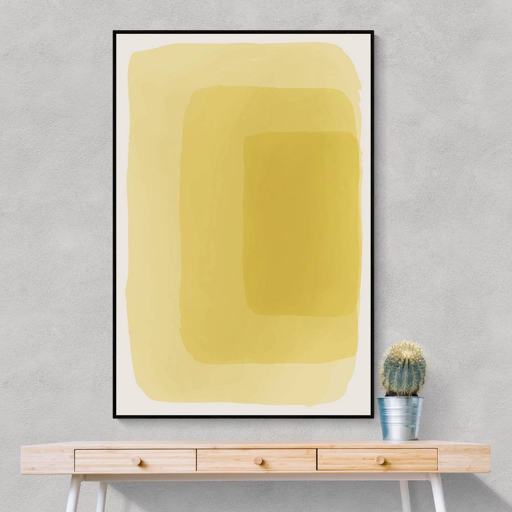  Yellow Watercolor Shapes #4 Wall Art