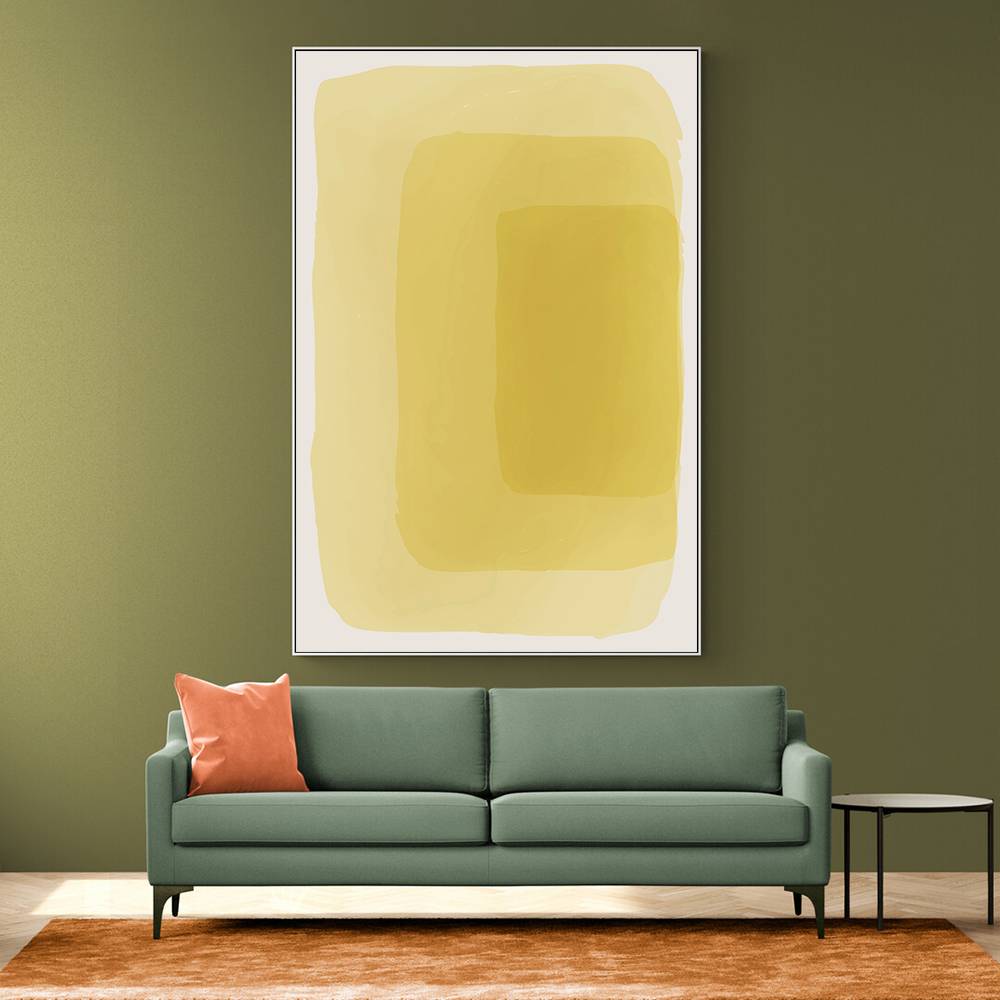  Yellow Watercolor Shapes #4 Wall Art