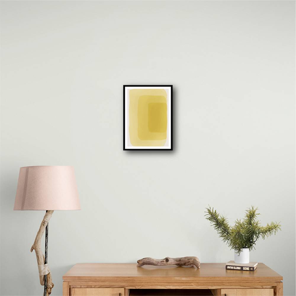  Yellow Watercolor Shapes #4 Wall Art