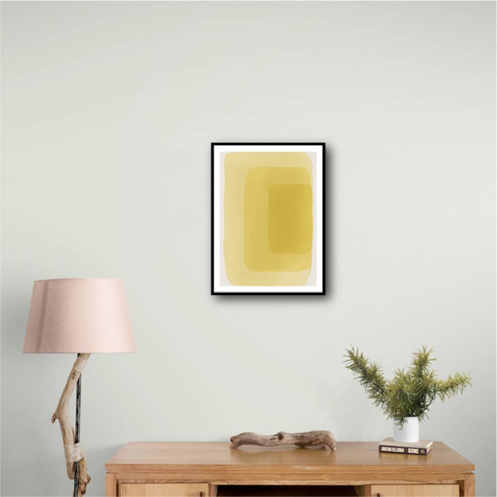  Yellow Watercolor Shapes #4 Wall Art