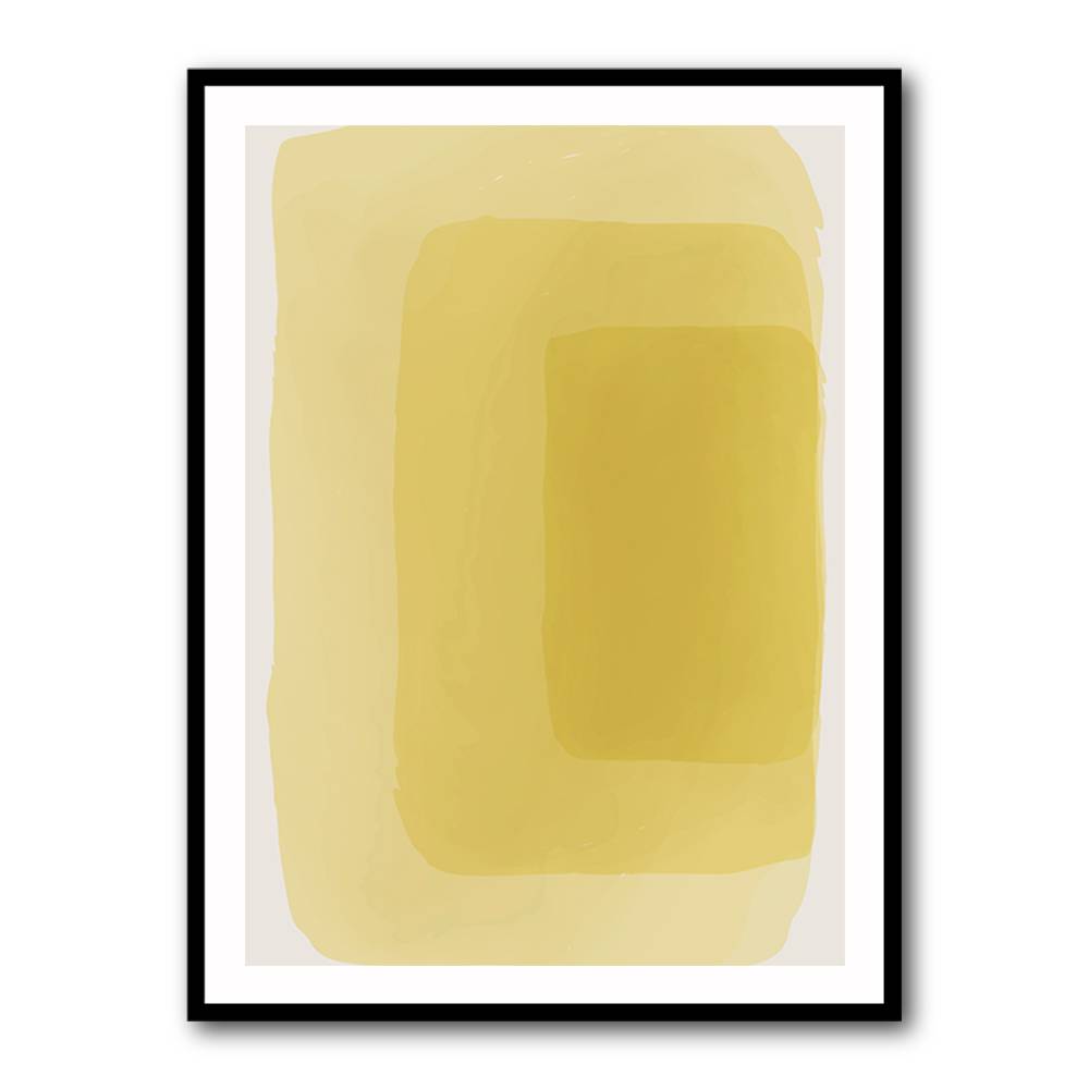  Yellow Watercolor Shapes #4 Wall Art