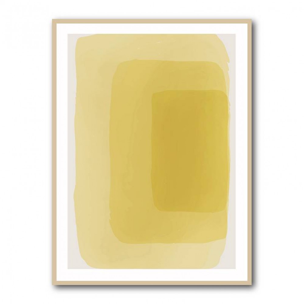  Yellow Watercolor Shapes #4 Wall Art