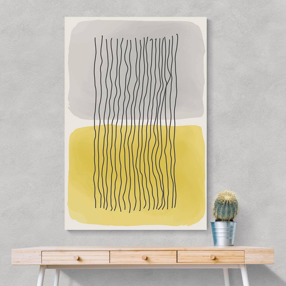  Yellow Watercolor Shapes Series #2 Wall Art