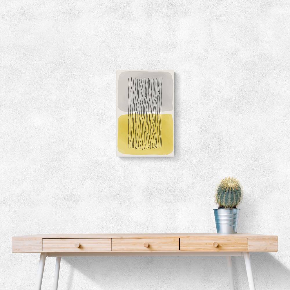  Yellow Watercolor Shapes Series #2 Wall Art