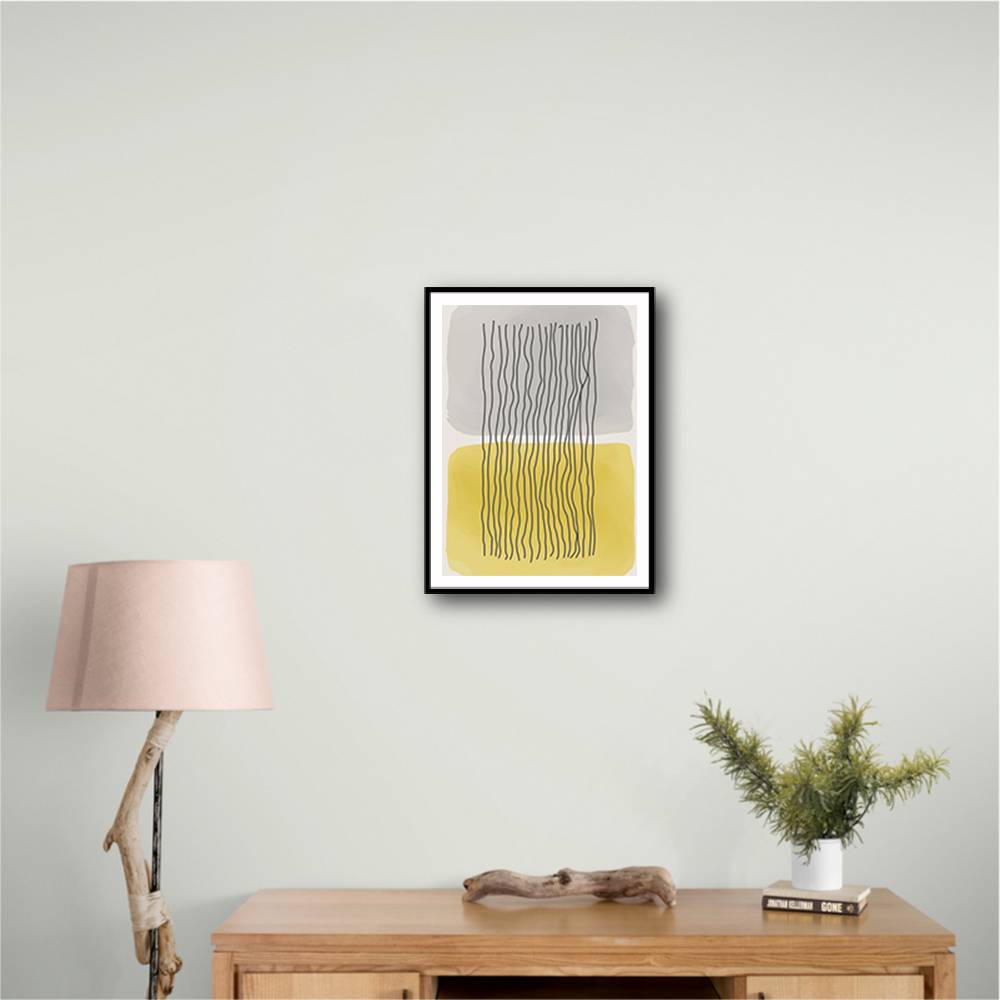  Yellow Watercolor Shapes Series #2 Wall Art