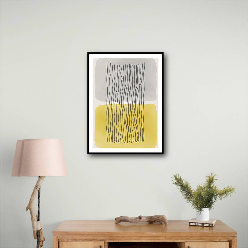  Yellow Watercolor Shapes Series #2 Wall Art