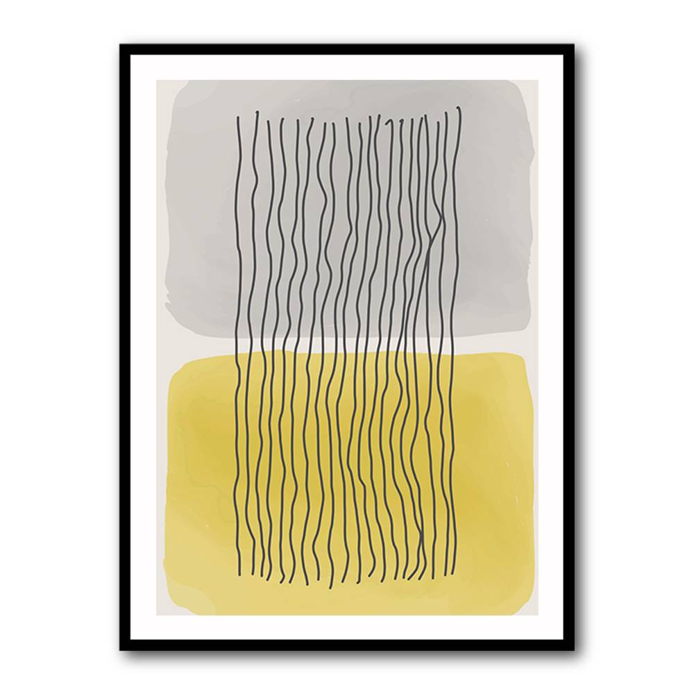  Yellow Watercolor Shapes Series #2 Wall Art