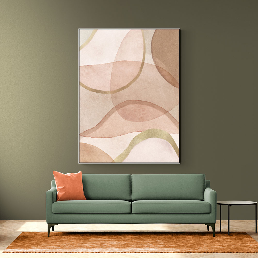 Blush and Brown Abstract