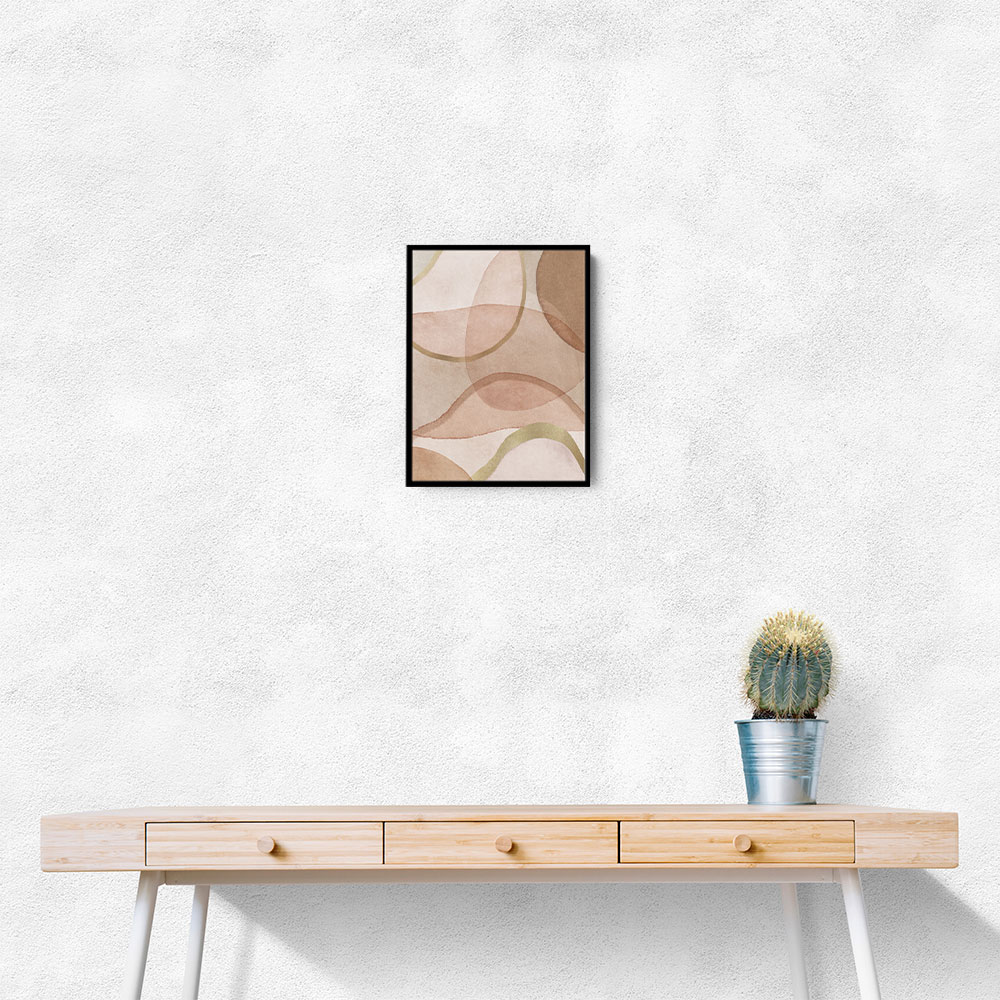 Blush and Brown Abstract