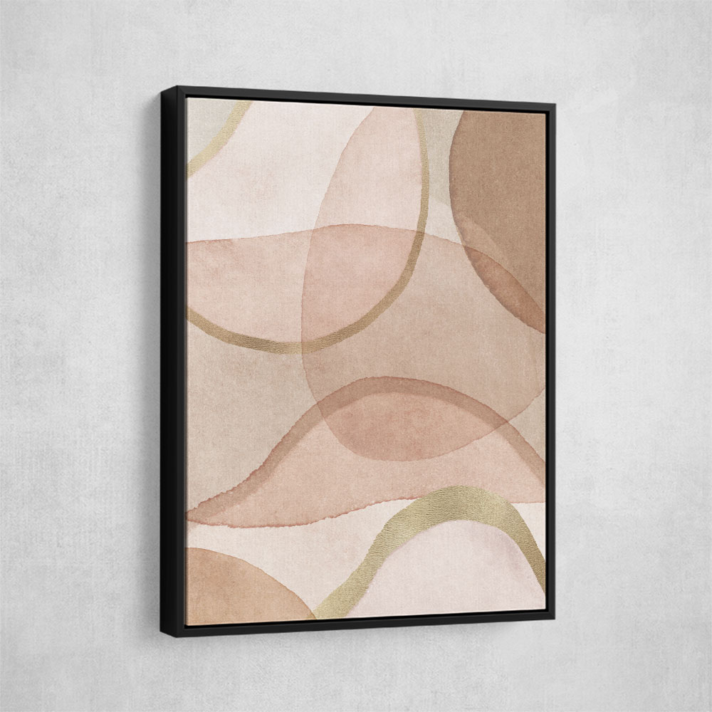 Blush and Brown Abstract