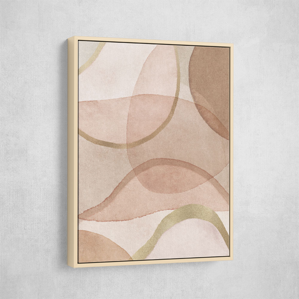 Blush and Brown Abstract