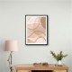 Blush and Brown Abstract