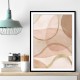 Blush and Brown Abstract