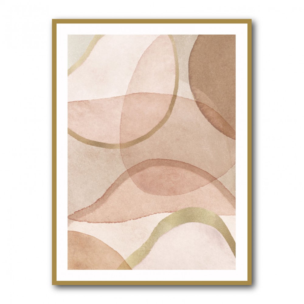 Blush and Brown Abstract