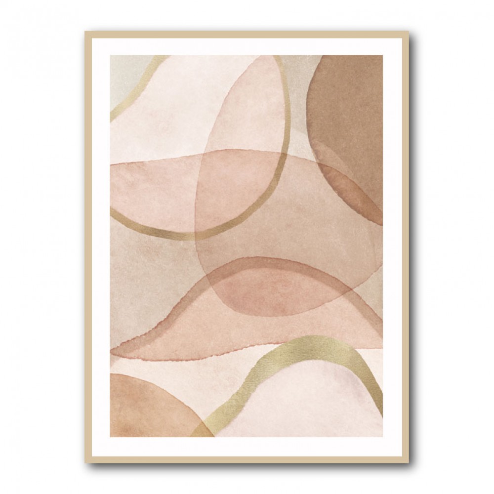 Blush and Brown Abstract