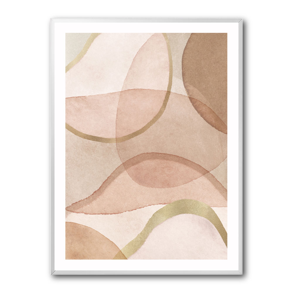 Blush and Brown Abstract