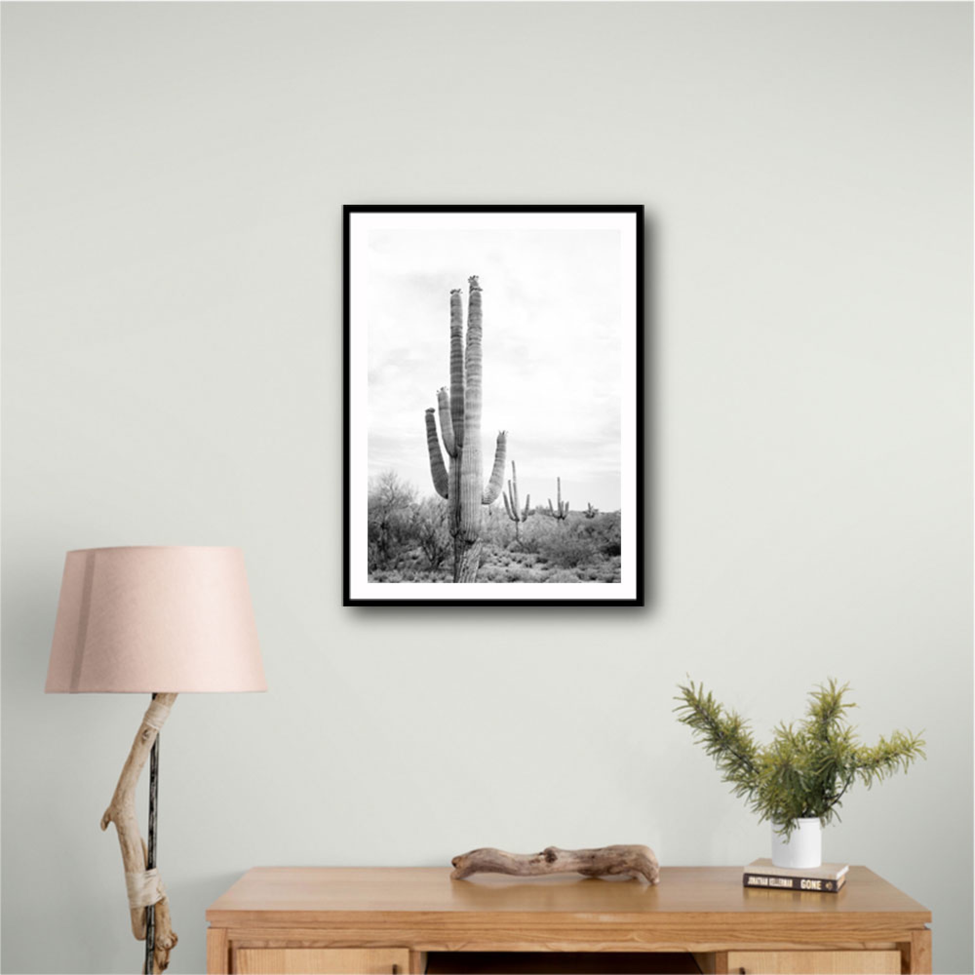 Saguaro BaW Wall Art