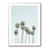 Blue Palm Trees Wall Art