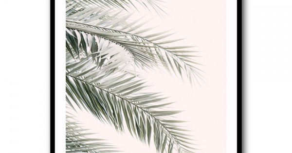 Blush Palm Leaves Wall Art