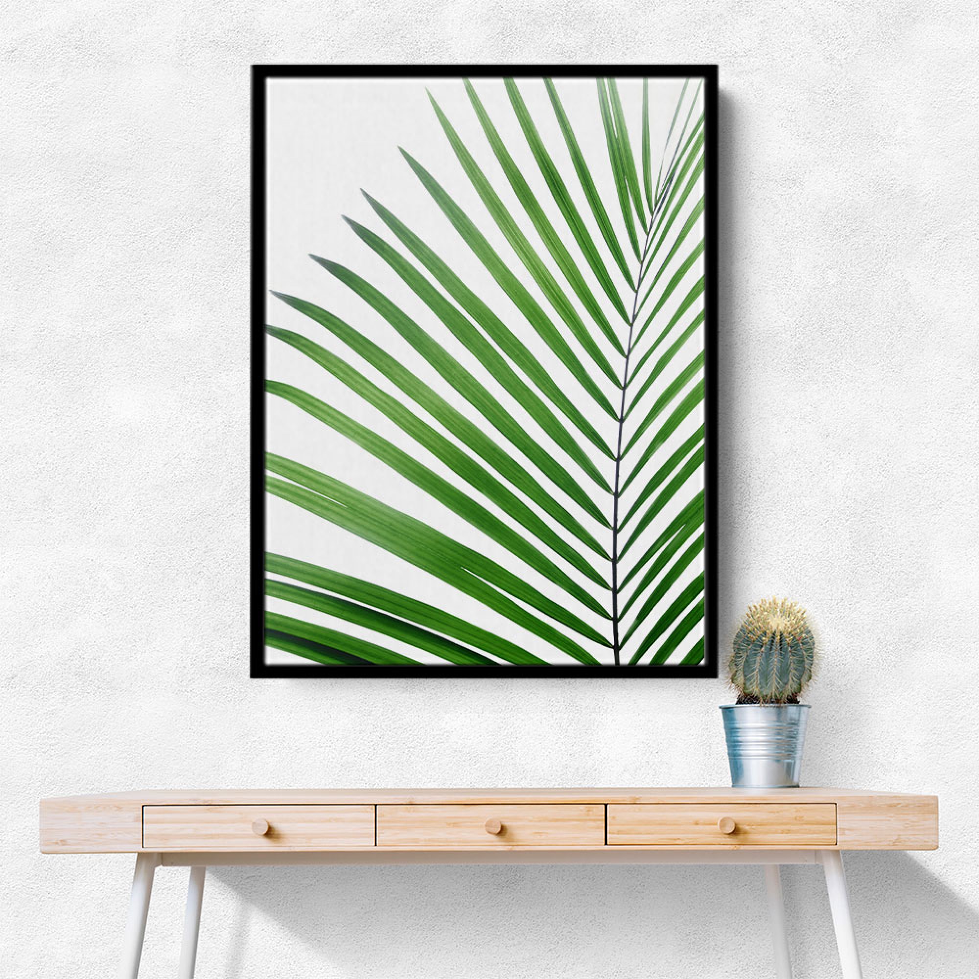 Green Palm Leaf Wall Art