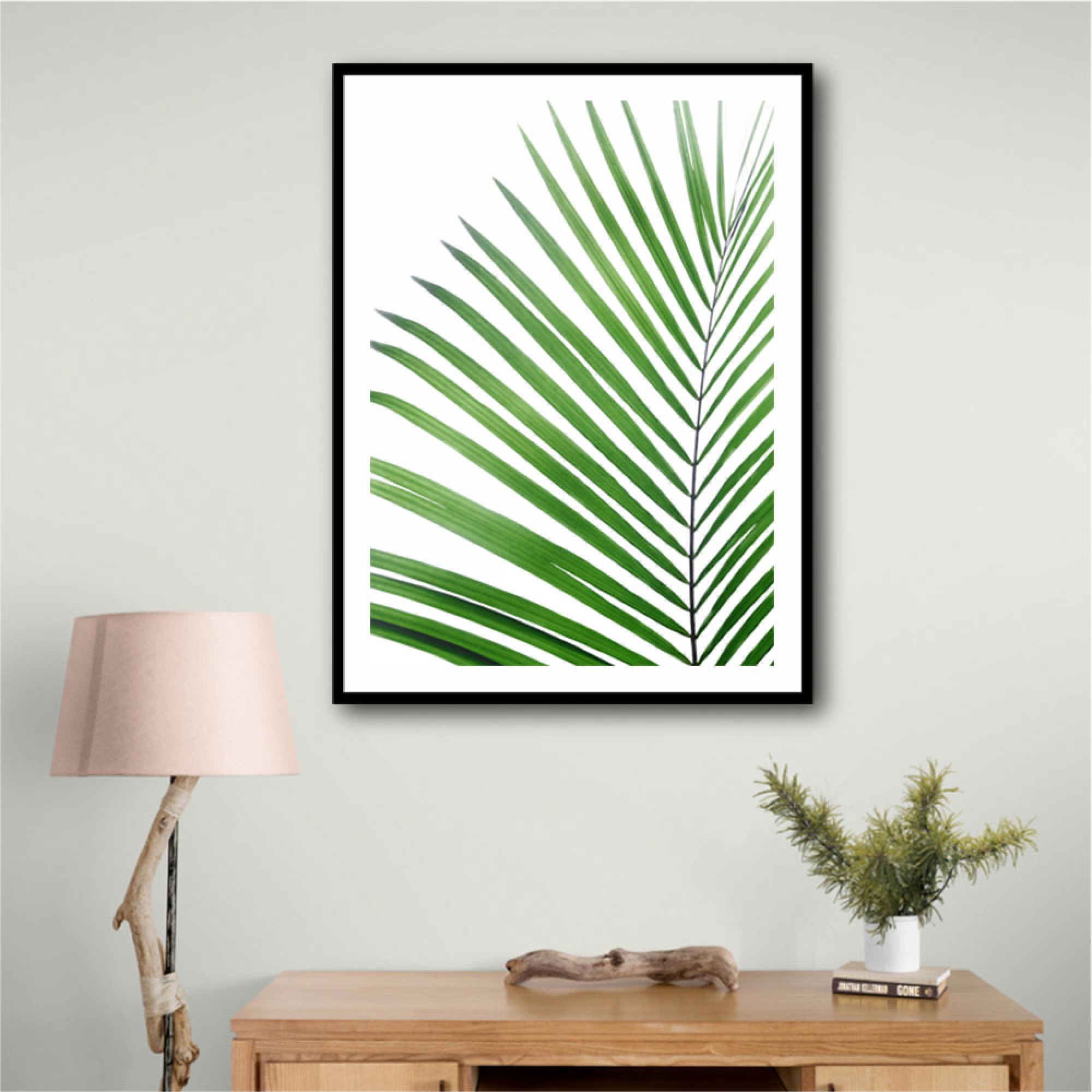 Green Palm Leaf Wall Art