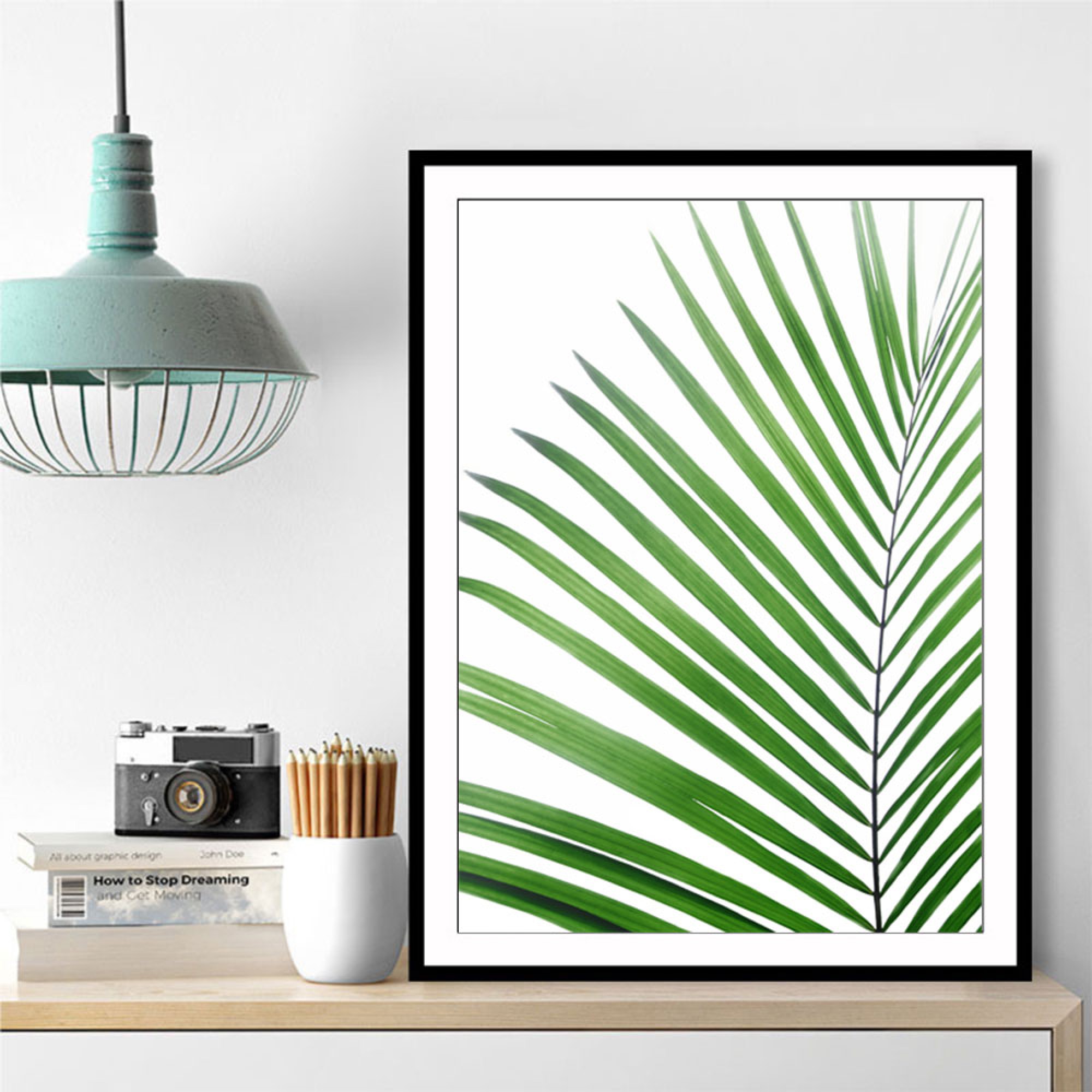 Green Palm Leaf Wall Art