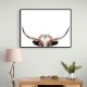 Peeking Longhorn Cow