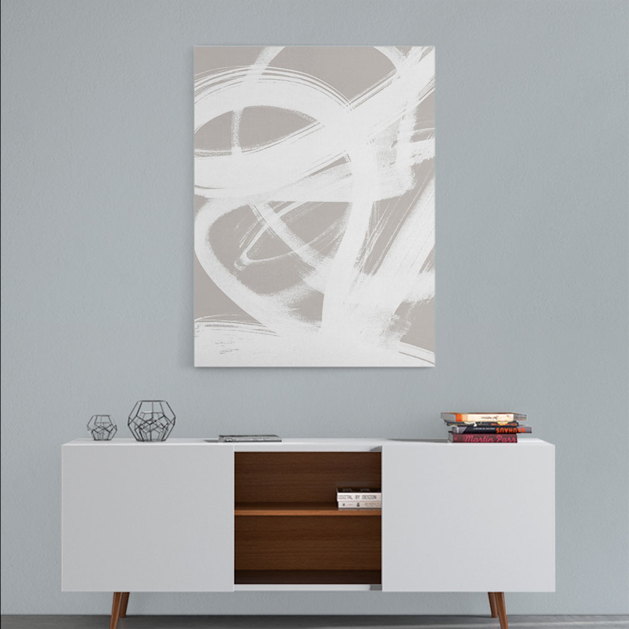 Abstract Brush Strokes 6 A1 Wall Art