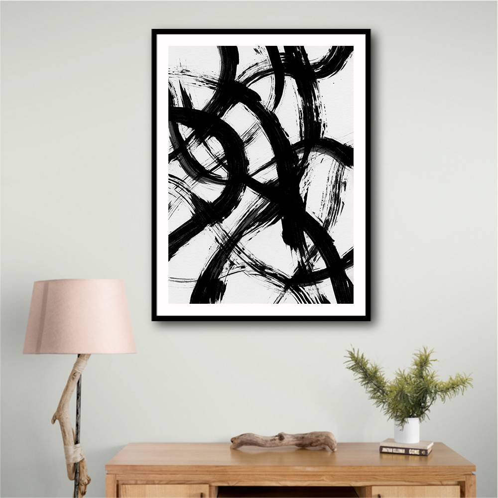 Abstract Brush Strokes 98X Wall Art