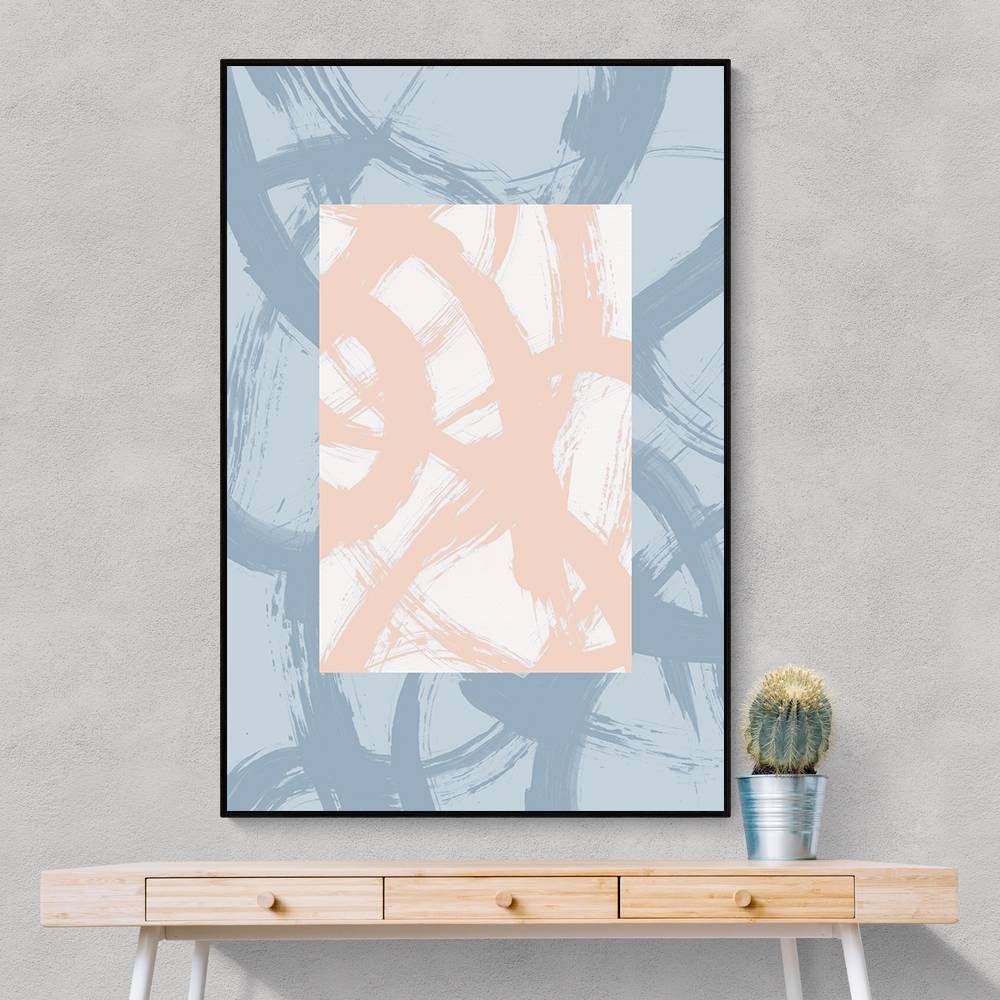 Abstract Brush Strokes 98A Wall Art