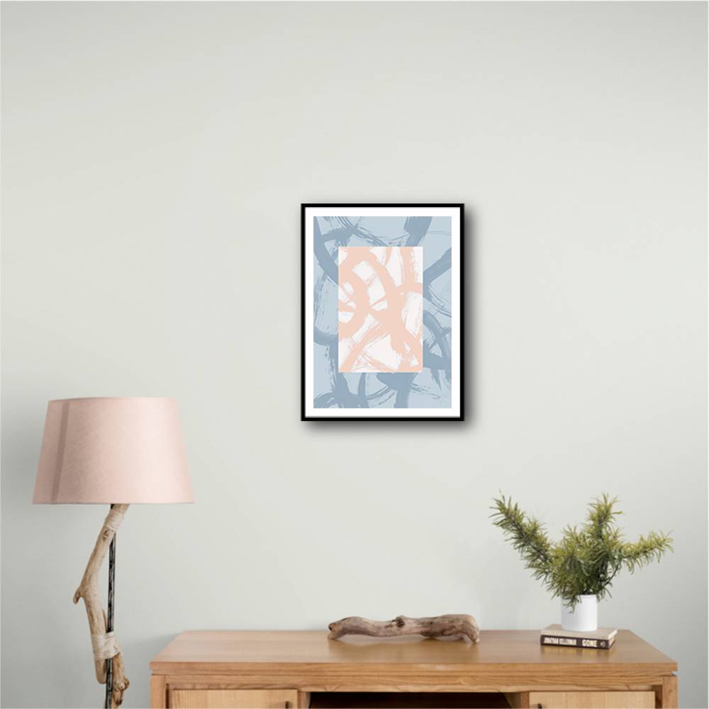 Abstract Brush Strokes 98A Wall Art