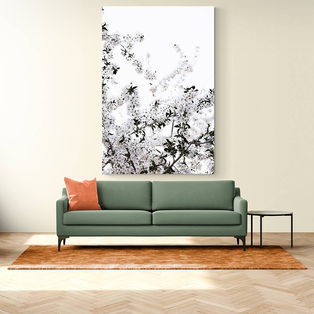 White Spring Tree 3 Wall Art