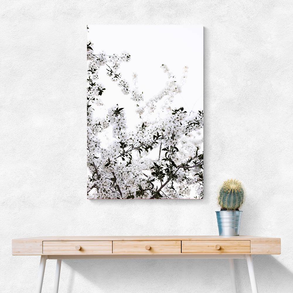 White Spring Tree 3 Wall Art