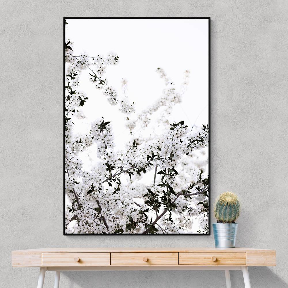 White Spring Tree 3 Wall Art