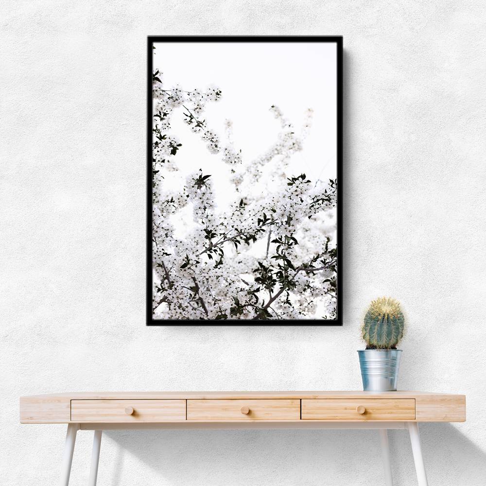 White Spring Tree 3 Wall Art