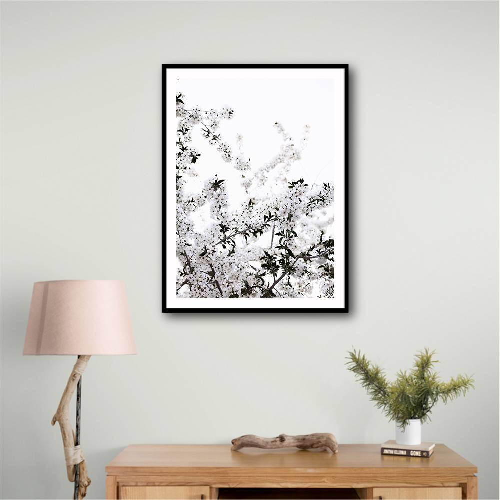 White Spring Tree 3 Wall Art