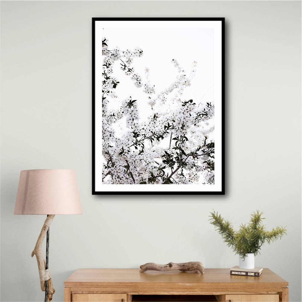 White Spring Tree 3 Wall Art