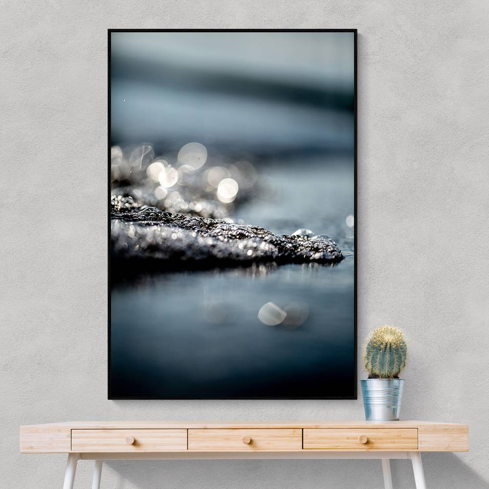 Waves And Glitter Wall Art