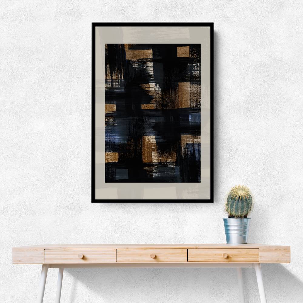 Abstract Brush Strokes 128X Wall Art