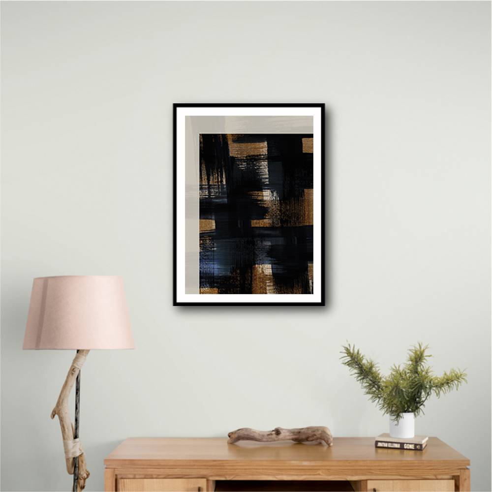 Abstract Brush Strokes 128X Wall Art