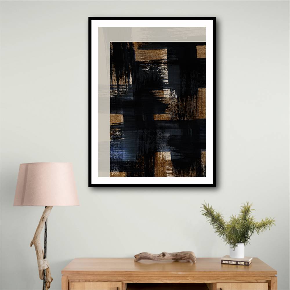 Abstract Brush Strokes 128X Wall Art