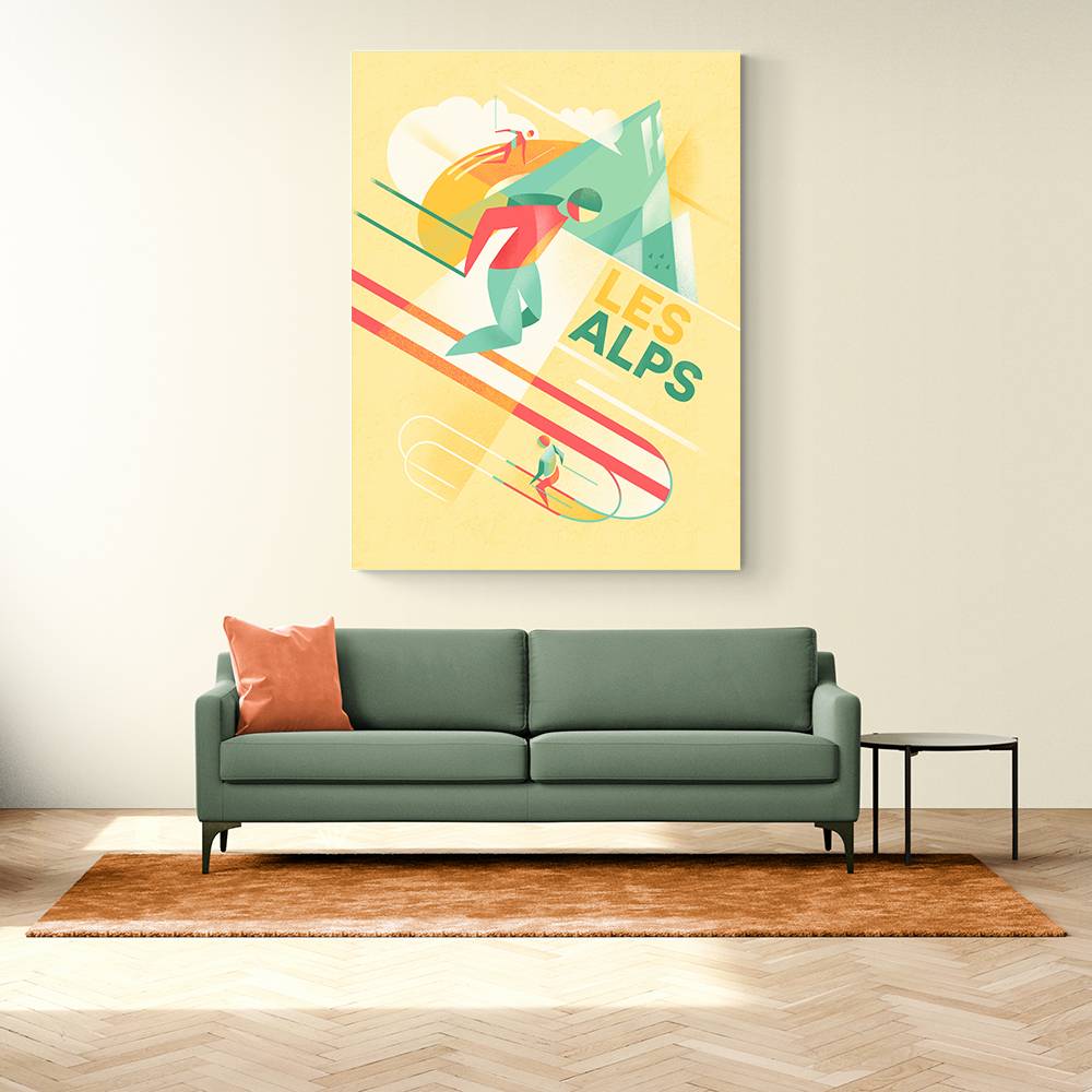 Retro Ski Wall Art