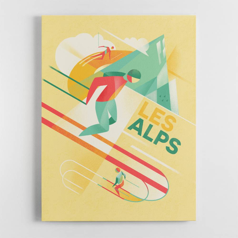 Retro Ski Wall Art