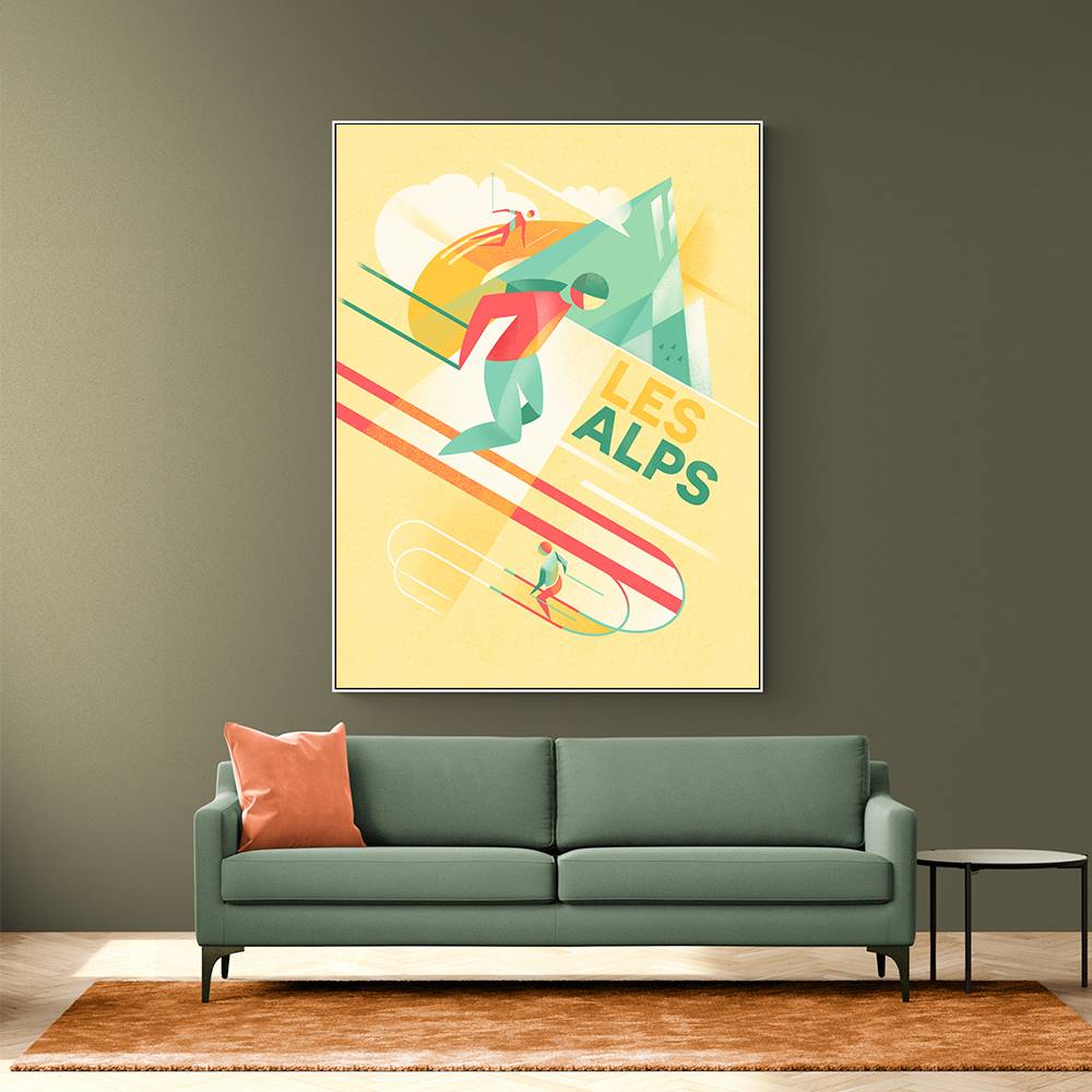 Retro Ski Wall Art