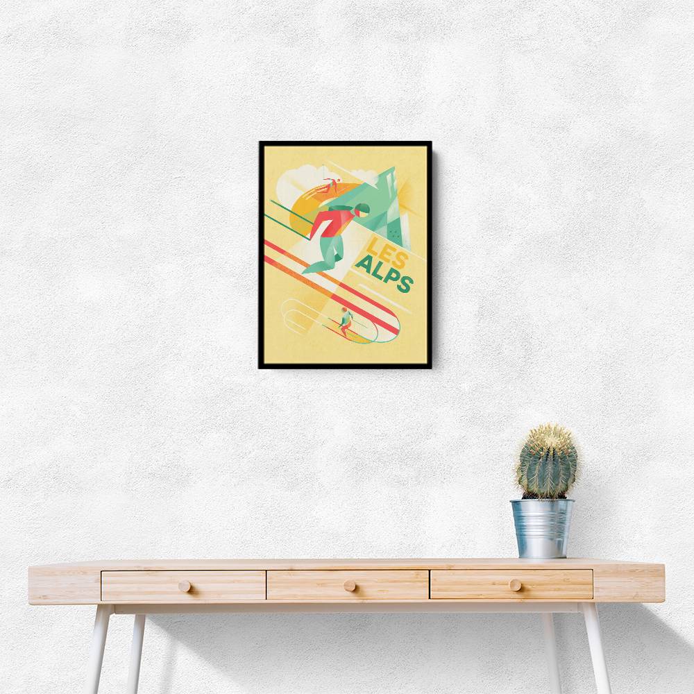 Retro Ski Wall Art