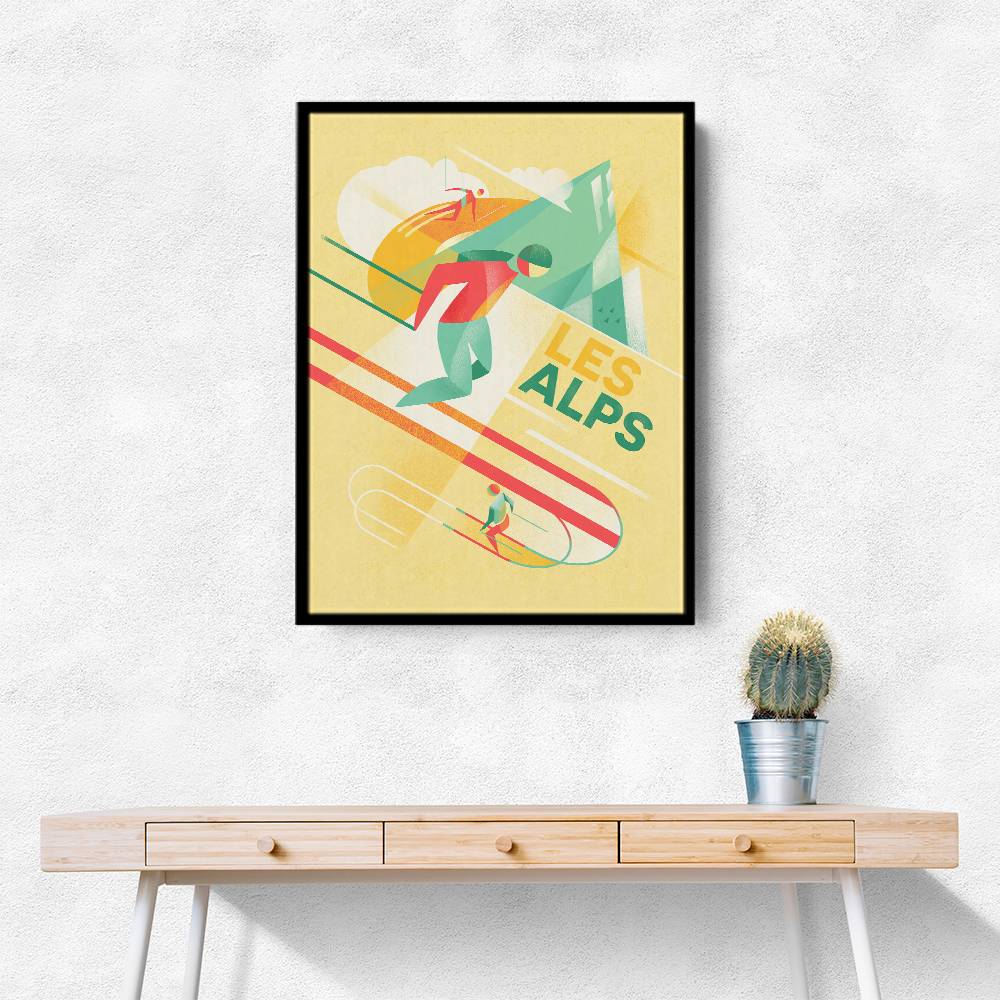 Retro Ski Wall Art