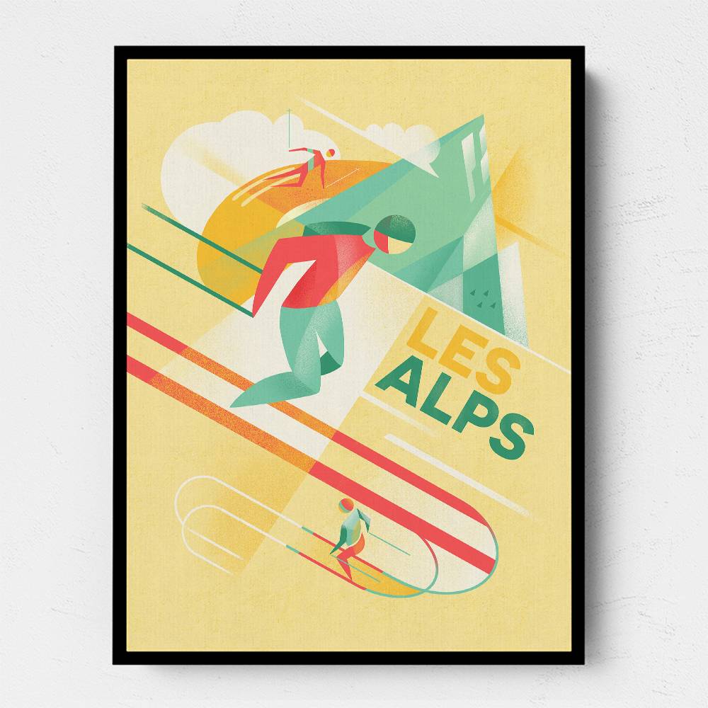 Retro Ski Wall Art