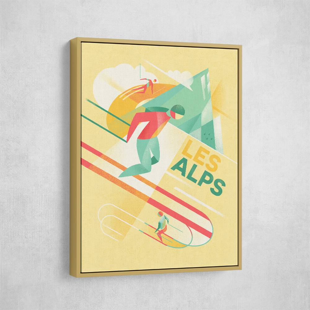 Retro Ski Wall Art