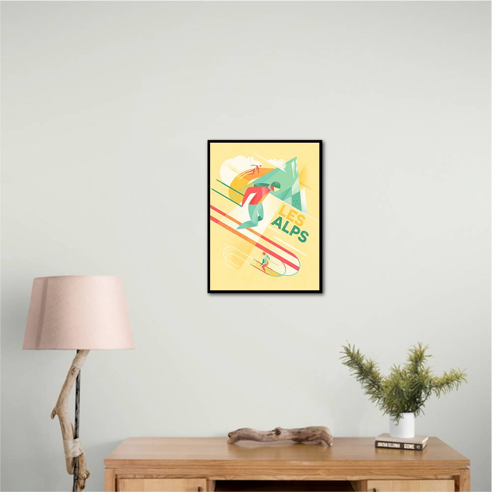 Retro Ski Wall Art