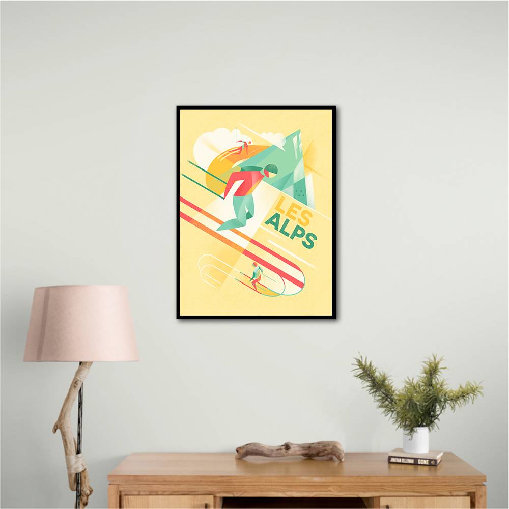 Retro Ski Wall Art